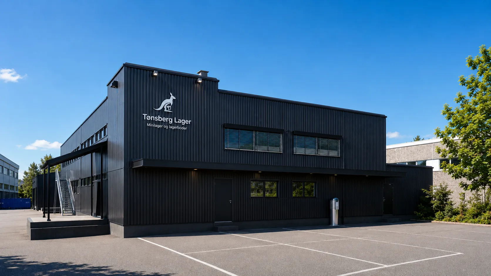 Fasaden til Tønsberg Lager – minilager og lagerboder i Tønsberg
